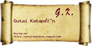 Gutai Katapán névjegykártya